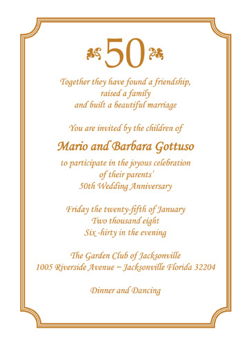 25 Personalized 50th  Wedding  Anniversary  Party Invitations  