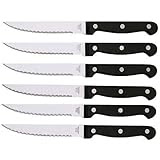 Picture Ikea Set of 6 Steak Knives Black Stainless Steel