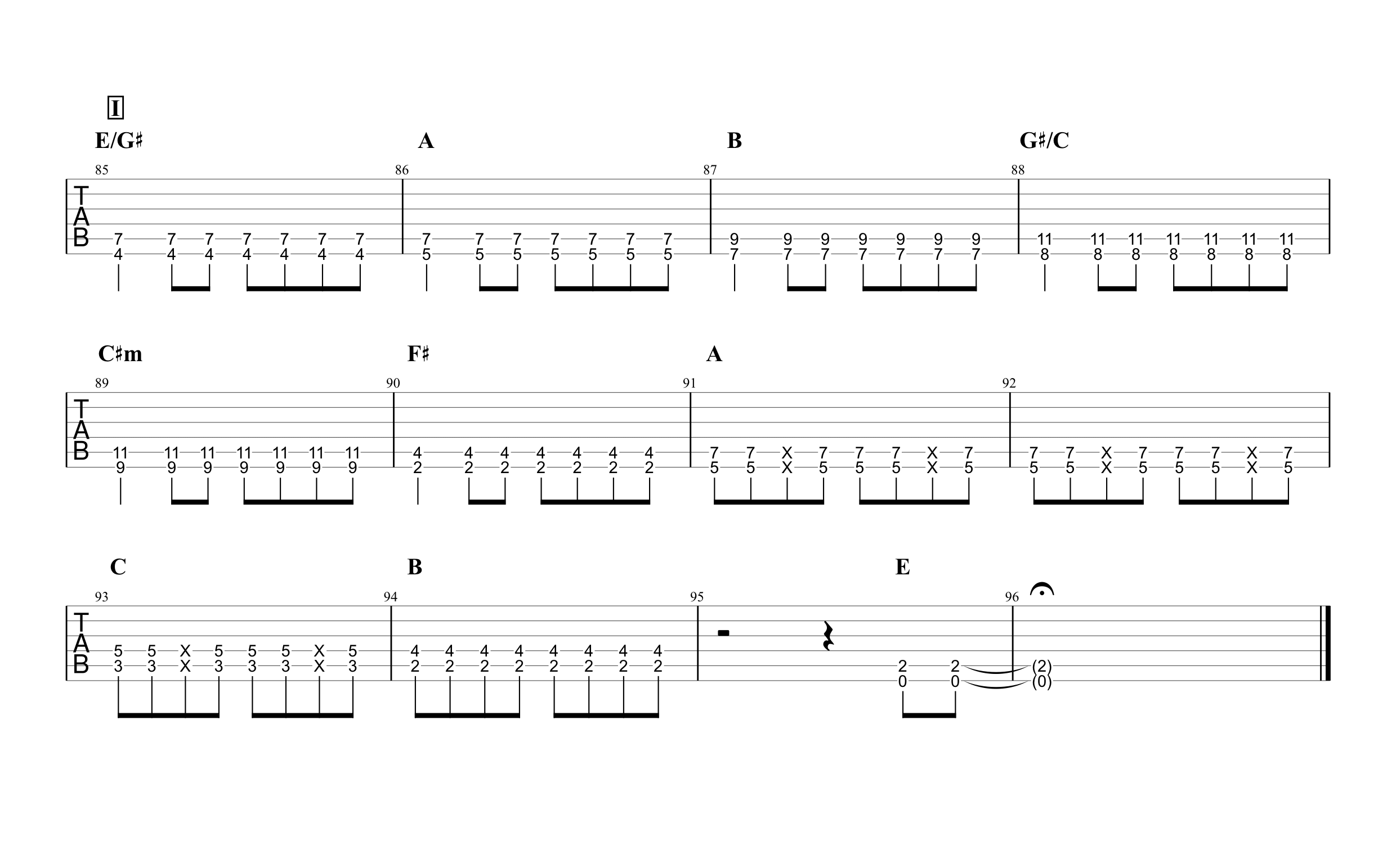 オレンジ Greeeen 無料ギターtab譜 パワーコードで弾くざっくり完コピver Easy Guitar Net