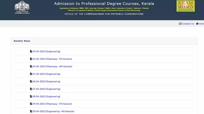 KEAM 2025 answer keys released by CEE Kerala; objection window open till May 3