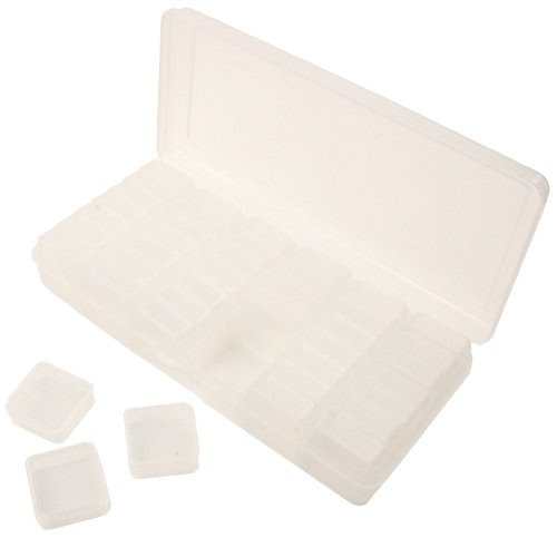 Storage Box Divider Tray 42 Square Individual Clear Containers Multi-functional Organizer Impact Resistant