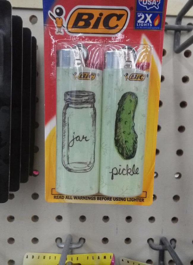 TIL Bic sells "His n Hers" packs of lighters...