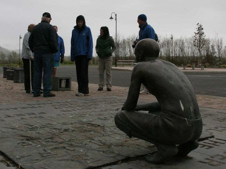  'He Wishes for the Cloths of Heaven' was engraved within a sculpture.