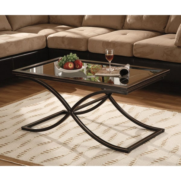 Black Copper Metal Glass Modern Style Living Room Accent ...