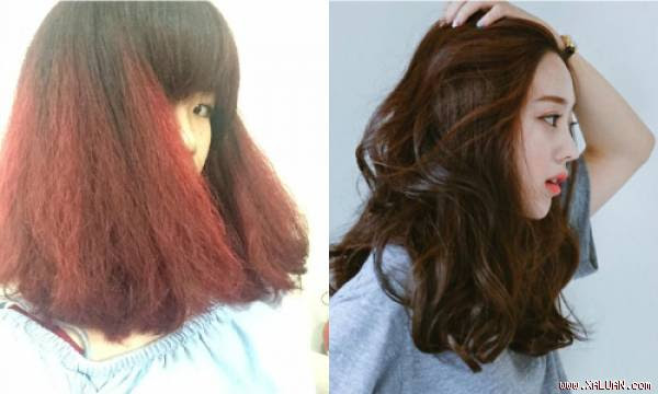  Ảnh mẫu cô đưa (phải) và thành quả thực tế khiến dân mạng một phen dậy sóng (Ảnh: facebook)