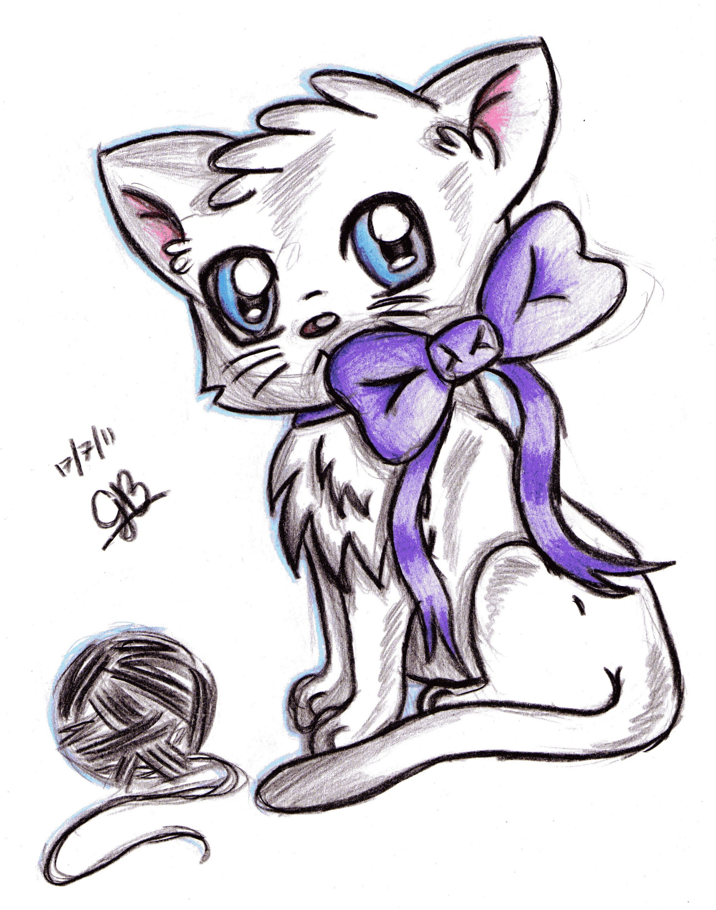 Chibi Cat Drawing at GetDrawings | Free download