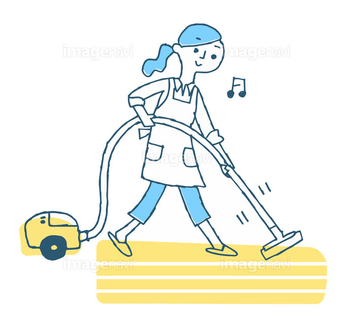掃除機をかける女性 の画像素材 イラスト素材ならイメージナビ