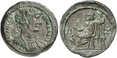 Not all coins from Roman Alexandria have such an impeccable provenance as this one, which comes from the Dattari collection. From Künker 280 (2016), 590.