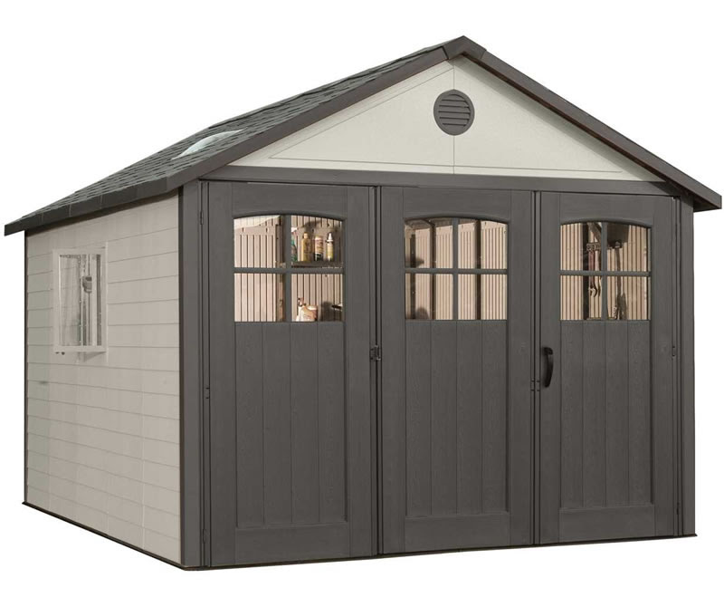 Lifetime 11x16 Plastic Storage Shed Kit w/ 9ft Wide Doors