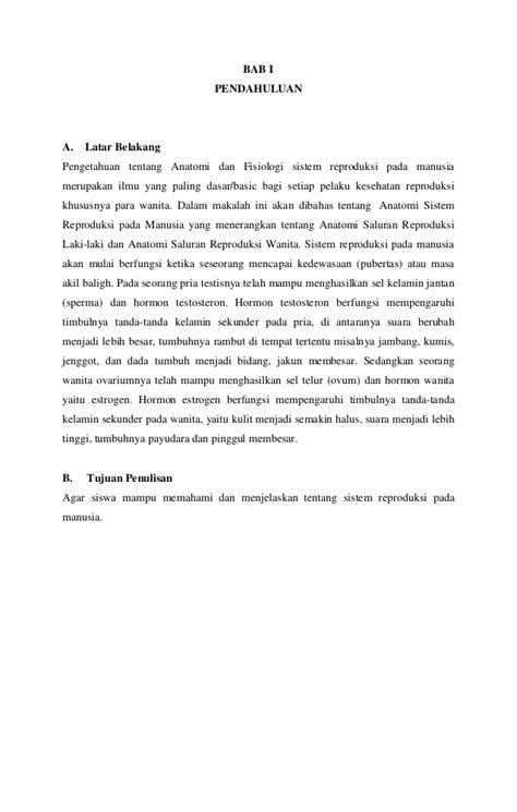 Makalah sistem reproduksi pada manusia