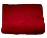 Extra 40% Off Soft 100% Alpaca Wool Reversible Throw Blanket Deep Solid Burgundy Color
