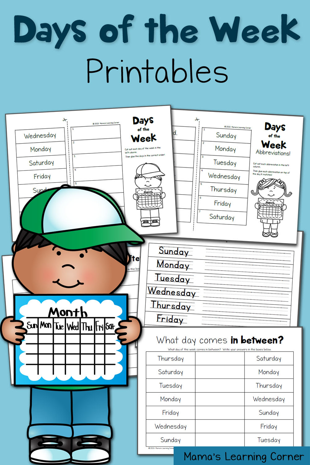 Days of the Week Worksheets - Mamas Learning Corner