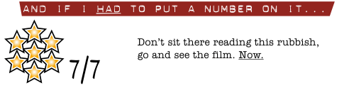 And because you won't be happy until I've given it a score...