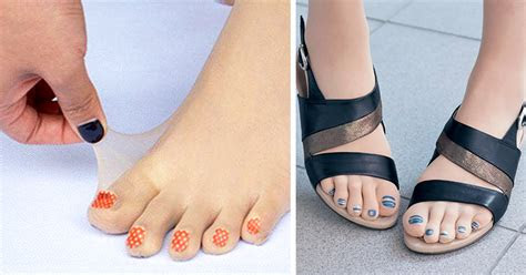 stockings  pre painted toenails   latest craze