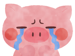 ぶたたイラスト 泣き顔 ぶたた Decosmith