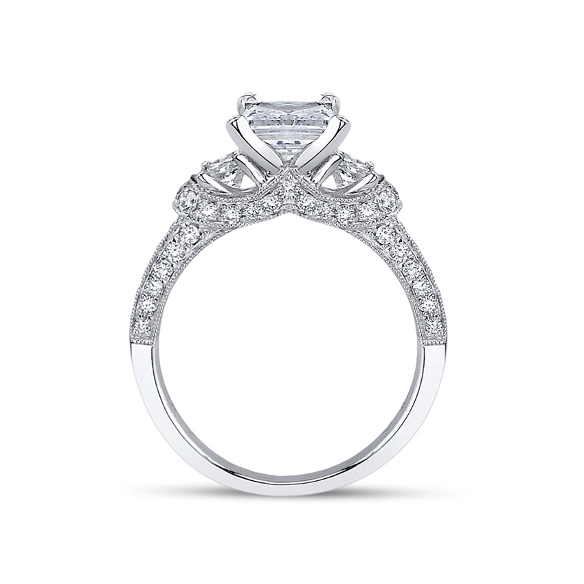 Scott Kay 14K White Gold Diamond Engagement Ring Setting