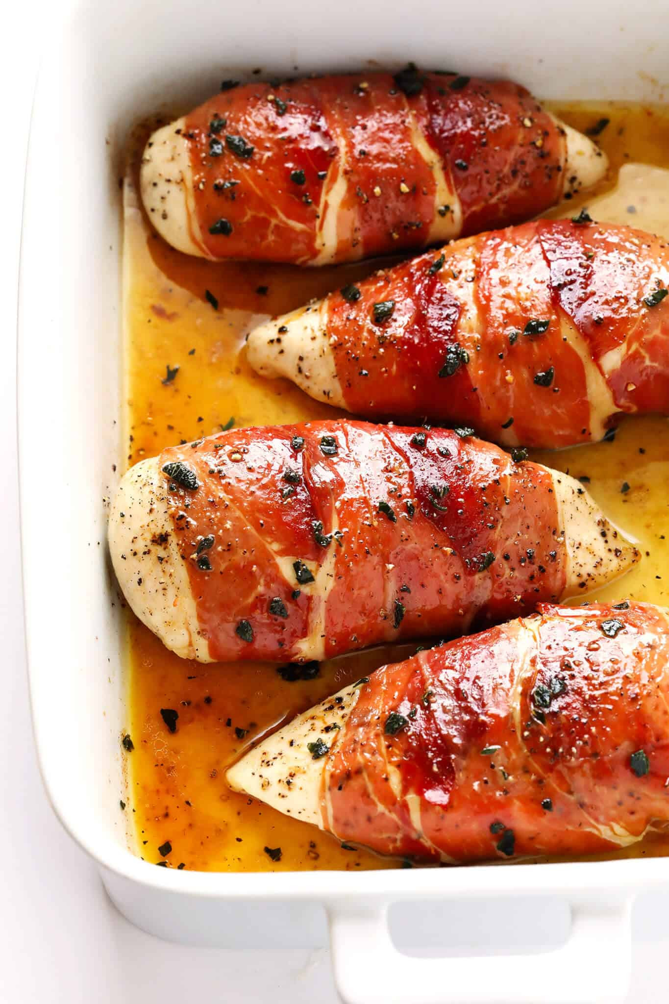 Prosciutto Wrapped Baked Chicken