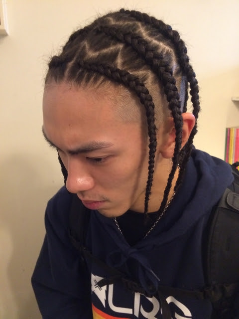 2ブロック コーンロウ ブラックヘアー カタログ