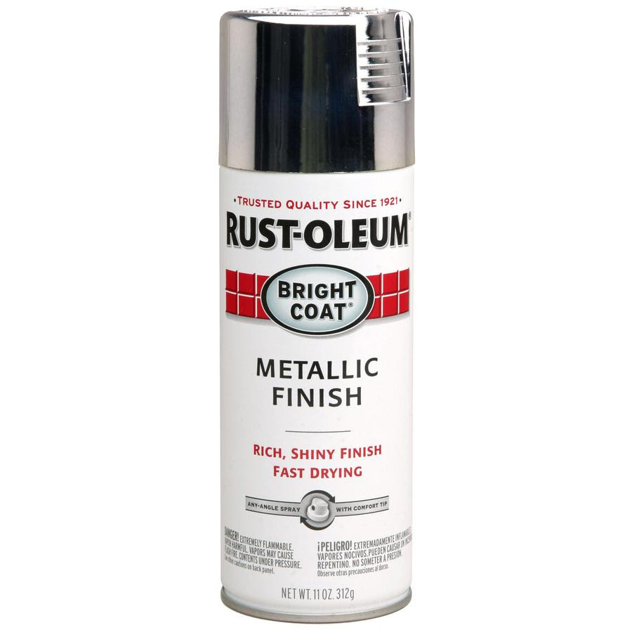 Rust Oleum Stops Rust Gloss Chrome Metallic Spray Paint Net Wt 11 Oz In The Spray Paint Department At Lowes Com