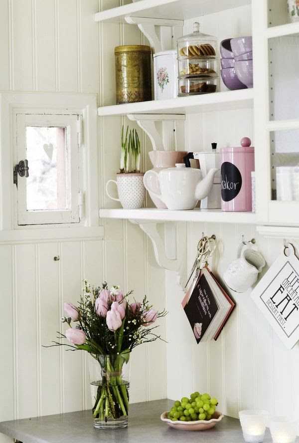 Kitchen storage and Romantic design #decor