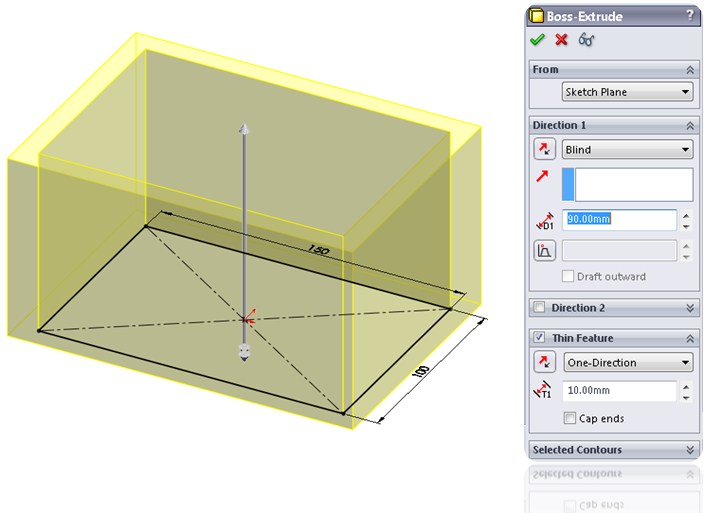 Boss Base Extrude Feature 014 Boss/Base Extrude Feature