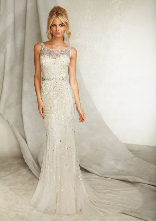 Sheath wedding dresses