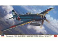 Hasegawa 1/48 Kawanishi N1K1-Jb SHIDEN (GEORGE) TYPE 11 Otsu 'ROLLOUT' (07449) English Color Guide & Paint Conversion Chart - i0