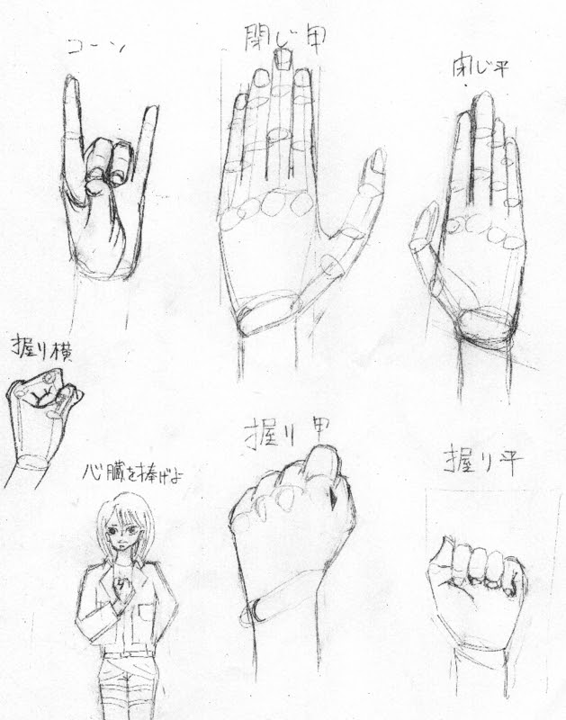 手の練習 イラスト Gyun Gyun