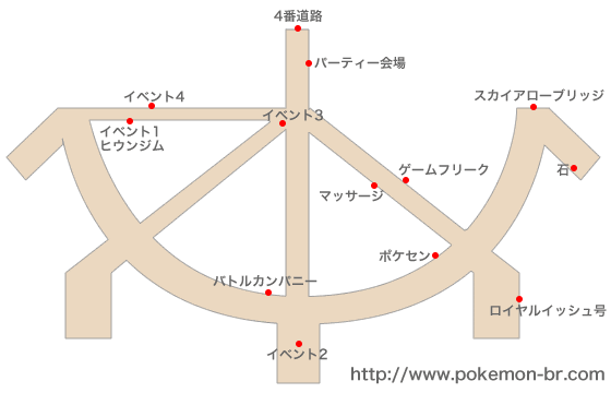 ヒウンシティのマップ 出現ポケモン ポケットモンスター ブラック ホワイト攻略広場