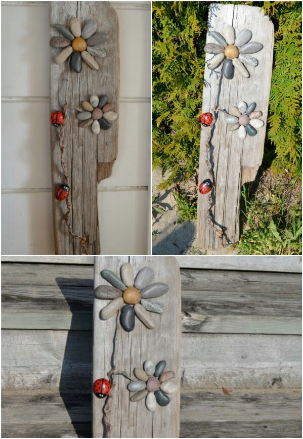 20. Driftwood Stone Art
