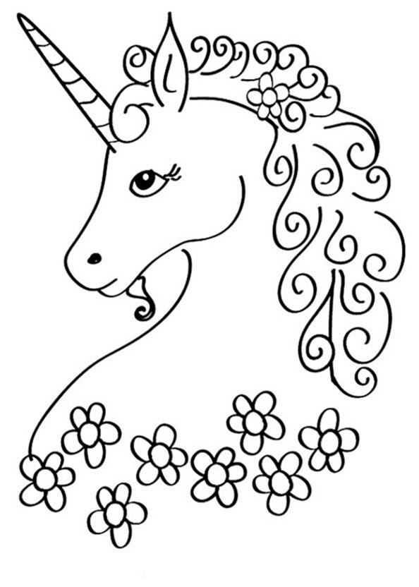 Einhorn 1  Ausmalbild