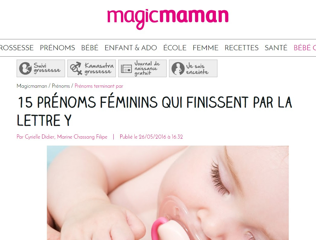 15 Prenoms Feminins Qui Finissent Par La Lettre Y