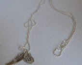 Until They All Come Home Wing necklace with crystallized swarovski
