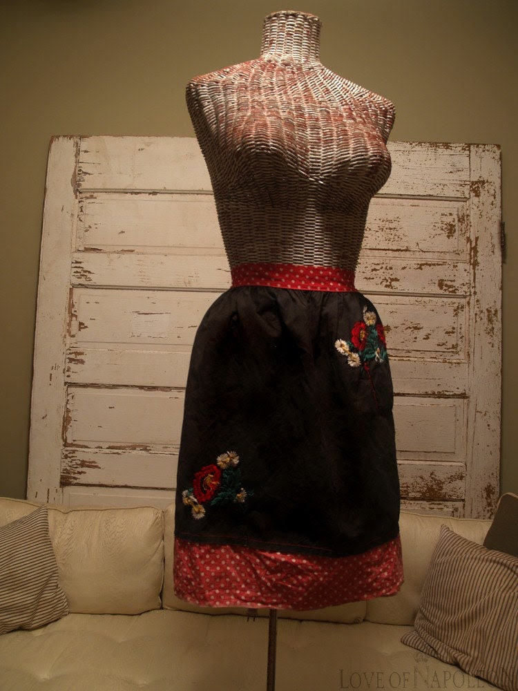 hand stitched cotton apron