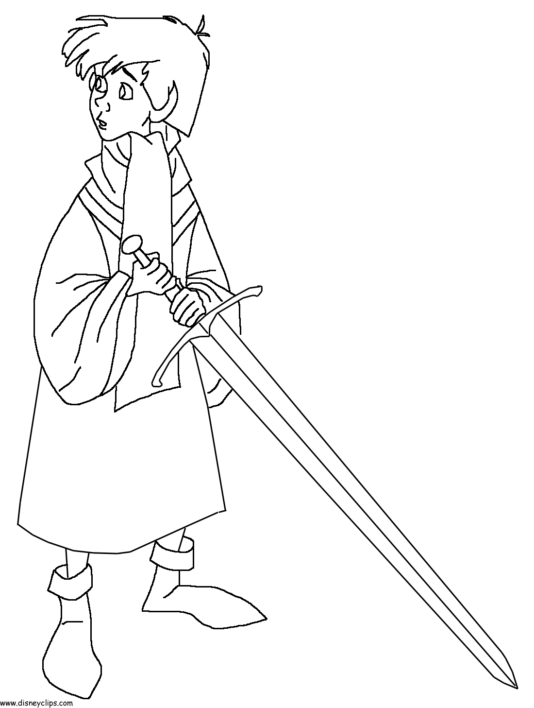 Sword coloring pages to download and print for free