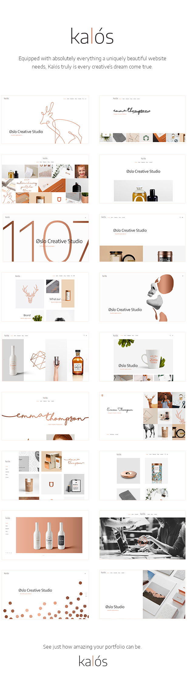 WordPress theme Kalόs - A Clean Multi-Concept Portfolio Theme (Portfolio)