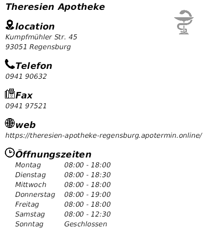 Theresien Apotheke Regensburg Kumpfmühl - Theresien