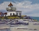Original Oil Painting of Washington Lighthouse Point No Point