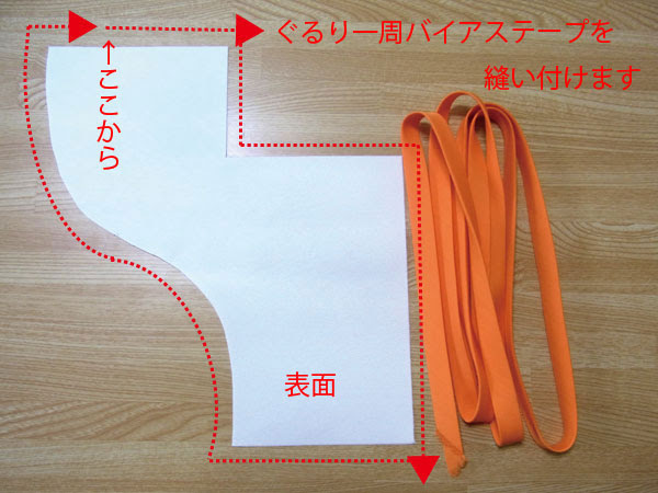 バイアステープの縫い付け方 趣味のコスプレ衣装小部屋 でぃあこす