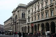 Galleria Vittorio Emanuele II, centered in its palazzo-like façade