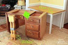 Complete desk makeover. Click through to see the finished project with #DIY instructions.