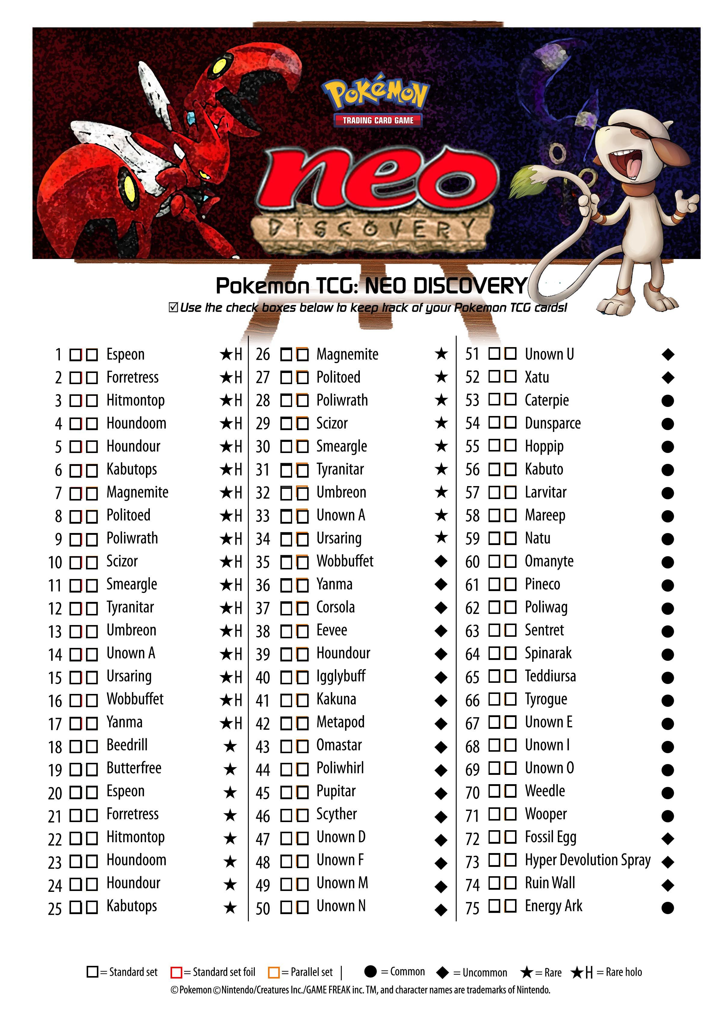 Enjoy a full set of Pokemon TCG printable checklists! But some are missing. Any volunteers to
