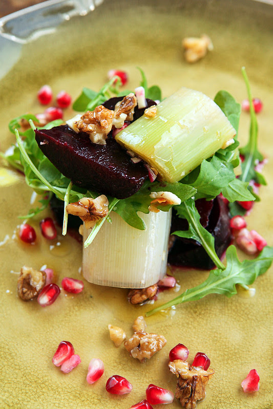 beetroot leek salad