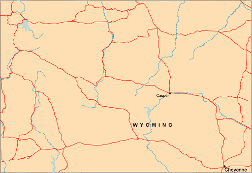 Wyoming Cities Map.