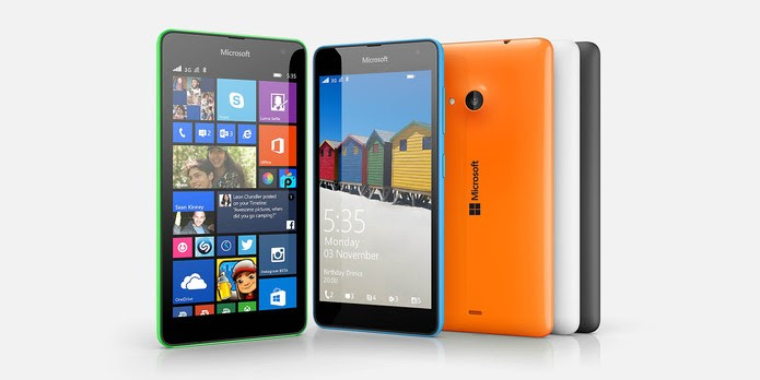 Lumia 535 é o primeiro celular da Microsoft sem a marca Nokia (Foto: Divulgação/Microsoft)