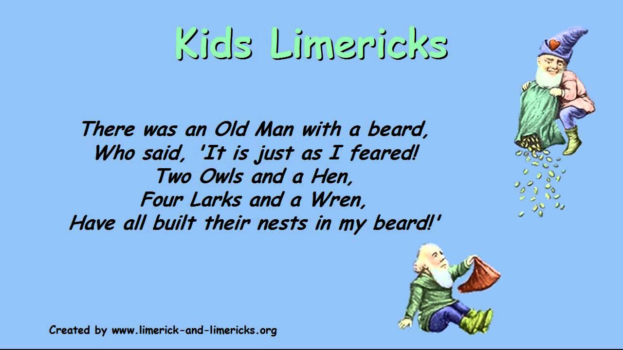 Kids Limericks - Example Limerick Poems ♣☺ - YouTube