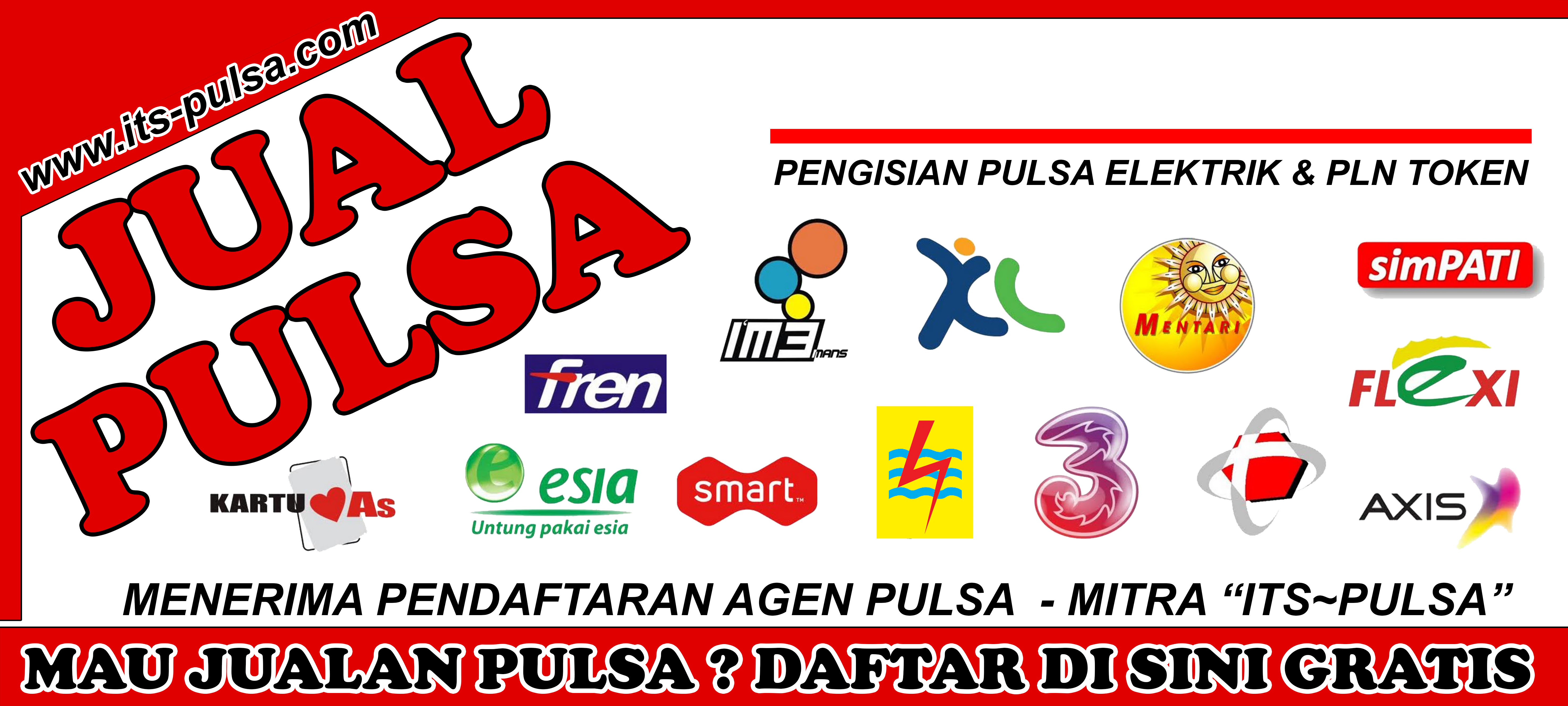 Spanduk Mitra  Dealer Pulsa All Operator