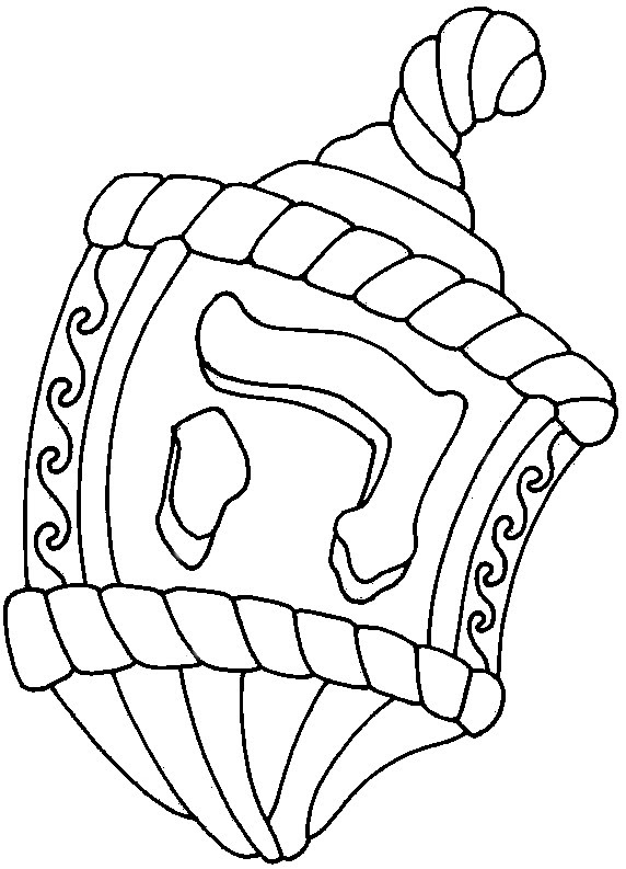 page coloring menorah > For > Gallery Back Go Dreidel Page Coloring