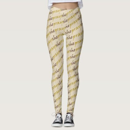 Christian SHE PRAYS Leggings