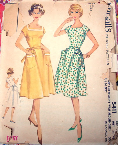 McCalls 5411 50's wrap day dress